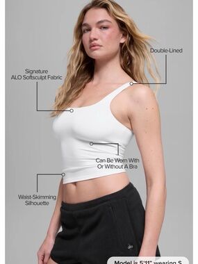 ALO Yoga Softsculpt Precision Tank White